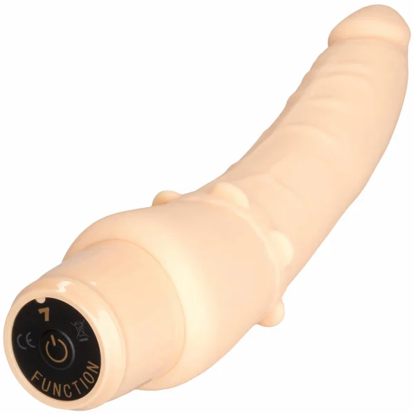 Silicone Stud Stiffy 7 Function Vibrating Dildo - Vanilla