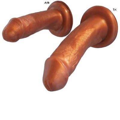 SquarePegToys R Nathan Harness SuperSoft Bronze Silicone Dildo with Suction Cup