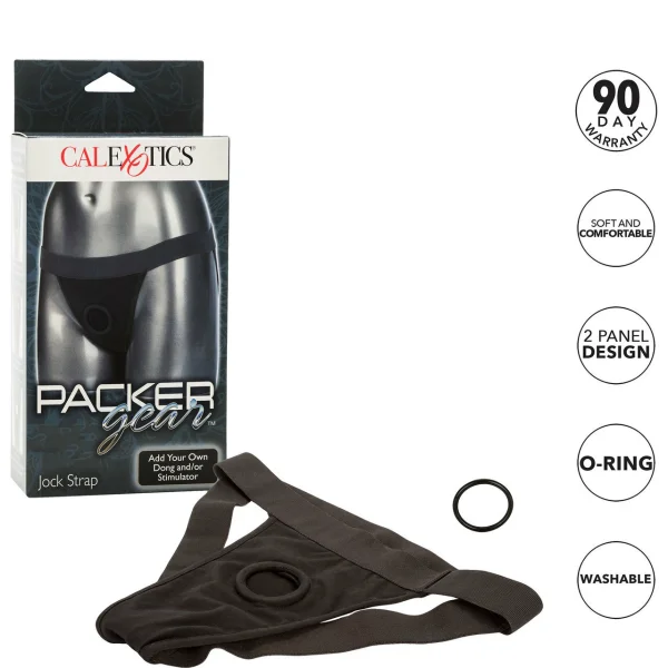 Packer Gear Black Jock Strap Packing Harness By CalExotics - Extra Small/Small