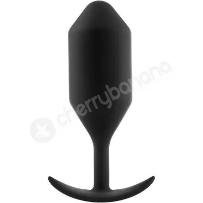 B vibe Snug Plug 5 Black Large Weighted Wearable Butt Plug