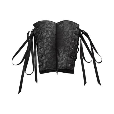 Sincerely Lace Corset Arm Cuffs O S Black