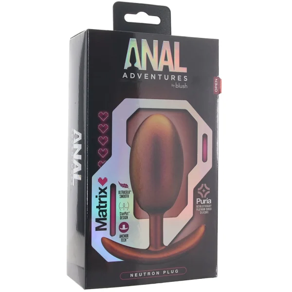 Anal Adventures Matrix Neutron Silicone Butt Plug By Blush - Cosmic Copper