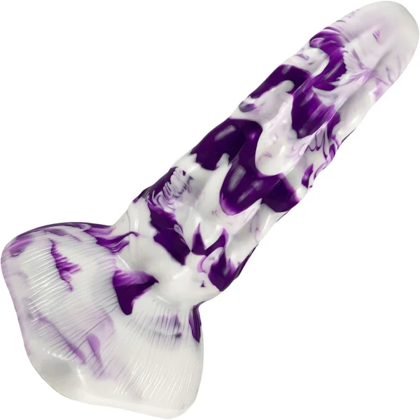 Stardust Alien 7.5" Silicone Suction Cup Dildo - Purple & White