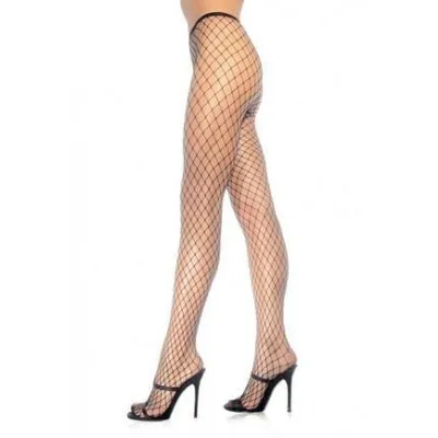 Spandex Diamond Net Pantyhose Black