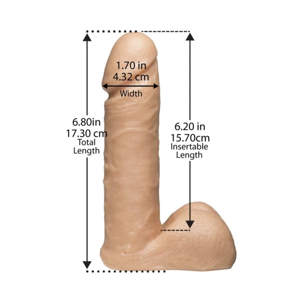 Vac-U-Lock 6 inches Ultraskyn Cock