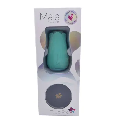 Tulip Pro 15 Function Suction Vibe With Wireless Charging Teal Blue