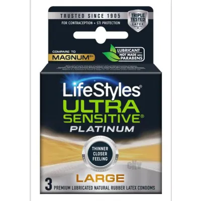 Lifestyles Ultra Sensitive Platinum Large 3pk