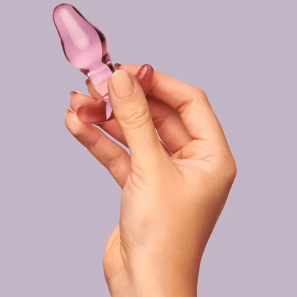 Goodful Wellness Iris Pink Glass Anal Plug