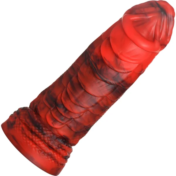 Fire Dragon Scaly 8.3" Silicone Suction Cup Dildo By Creature Cocks