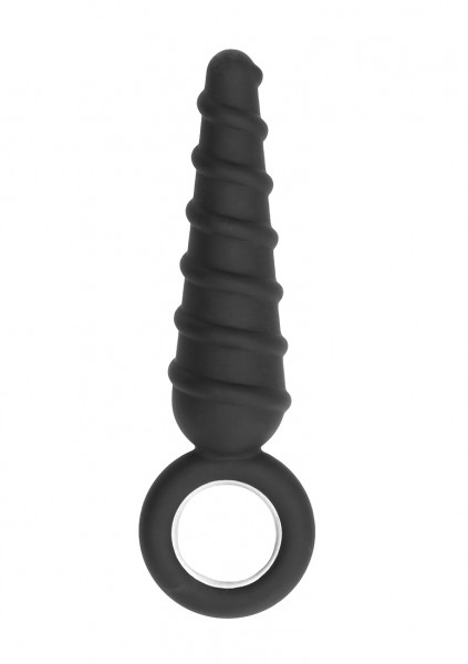 No. 60 - Dildo With Metal Ring - Black - Butt Plug Uk
