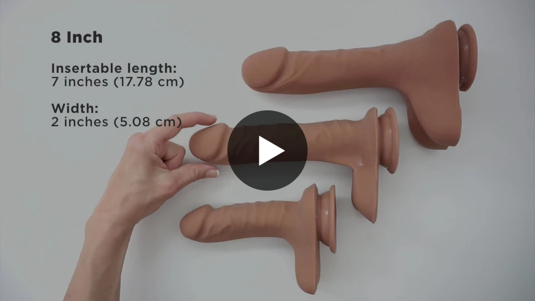 The D - Super D 8" Suction Cup Dildo by Doc Johnson - Chocolate
