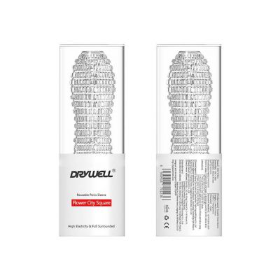 Reusable Penis Sleeve Flower City Square 5 1 Inch Clear 5 Inch