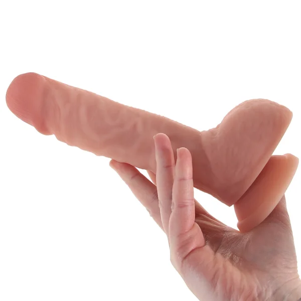 Dr. Skin Dr. Mason 9" Realistic Posable Silicone Suction Cup Dildo With Balls By Blush - Vanilla