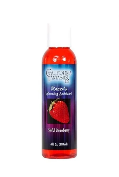 Razzels Warming Lubricant - Sinful Strawberry - 4 Oz. Bottle