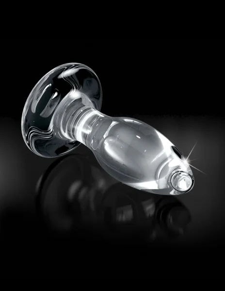 Icicles No. 91 Clear Glass Butt Plug with Suction Cup by Pipedream Products