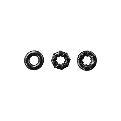 Renegade Dyno Cock Rings Set Of 3 Black