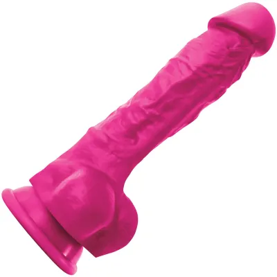 Colours Pleasures 7 Inch Pink Silicone Suction Cup Dildo