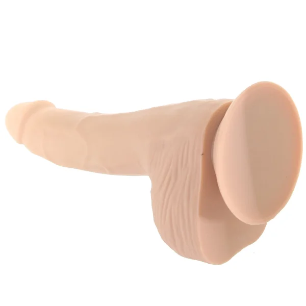 Silicone Studs Realistic 8" Suction Cup Dildo - Vanilla