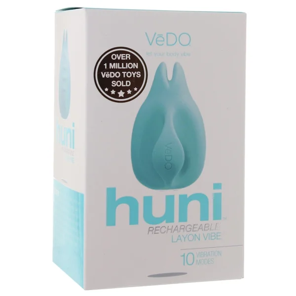 Huni Rechargeable Waterproof Silicone Lay-On Clitoral Vibrator by VeDO - Tease Me Turquoise