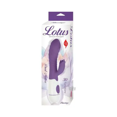 Lotus Sensual Massagers 5 Dual Stimulator Silicone Purple