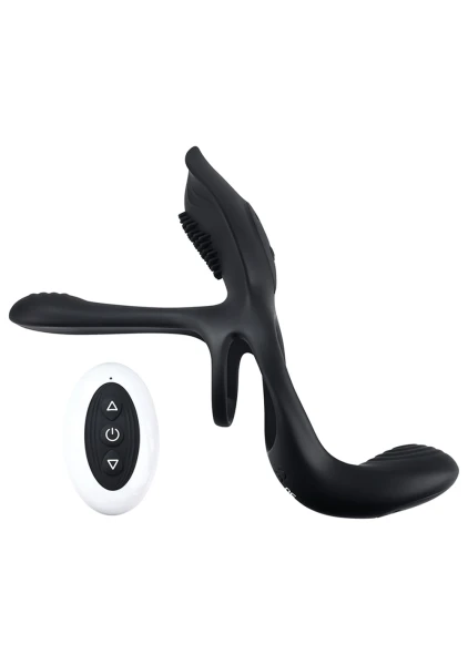 Playboy Pleasure The 3 Way Rechargeable Silicone Multi-Stimulating Cock Ring With Remote
