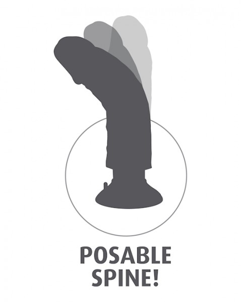 King Cock 8 Inch Vibrating Cock With Balls - Flesh - 8 Inch