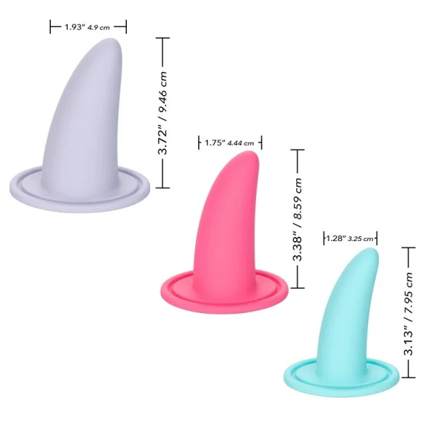 She-ology Advanced 3-Piece Wearable Vaginal Silicone Dilator Set By CalExotics