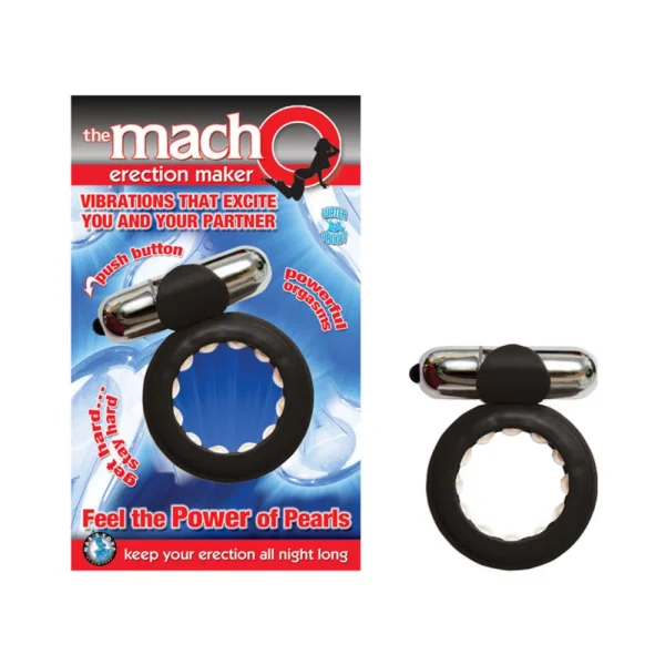 The Macho Erection Maker Cock Ring Black