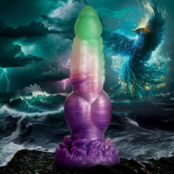 Aqua Phoenix 8.5" Silicone Suction Cup Dildo By Creature Cocks