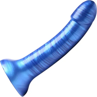 Strap U G Tastic Silicone 7 G Spot Dildo With Suction Cup Base Metallic Blue