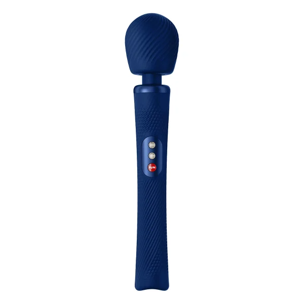Fun Factory VIM Silicone Rechargeable Vibrating Weighted Rumble Wand - Midnight Blue