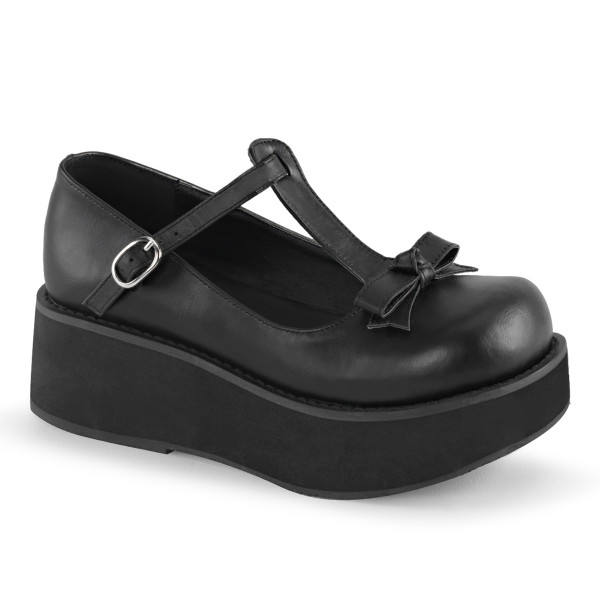 2 1/4 inches PF T-Strap w/Bow & Buckle Detail