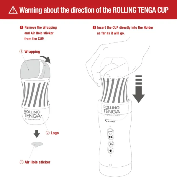 Tenga Vacuum Gyro Roller Rechargeable Penis Masturbation System With Rotation & Suction