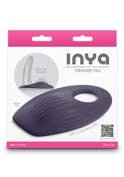 Inya Grinder Silicone App Controlled Waterproof Grinder Pad With Dildo Holder - Gray