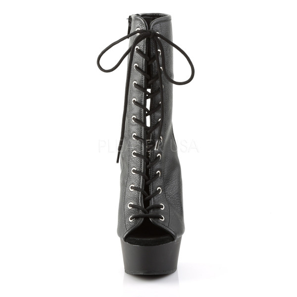 6 inches Heel, 1 3/4 inches PF Open Toe/Back Lace-up Bootie, Side Zip — image 6 of 12