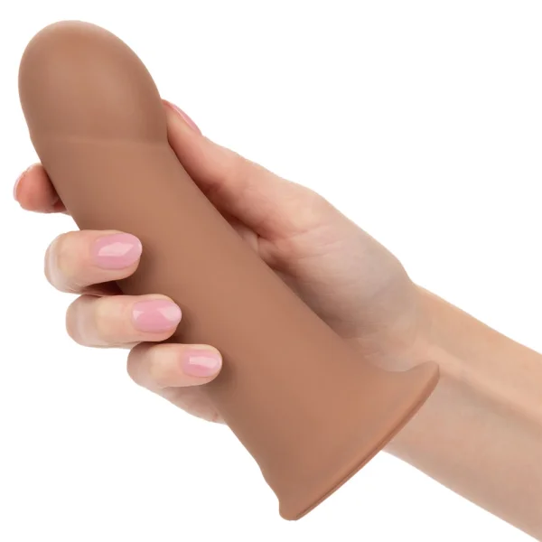 Performance Maxx Silicone 6.25" Hollow Penis Extension With Harness By CalExotics - Chocolate