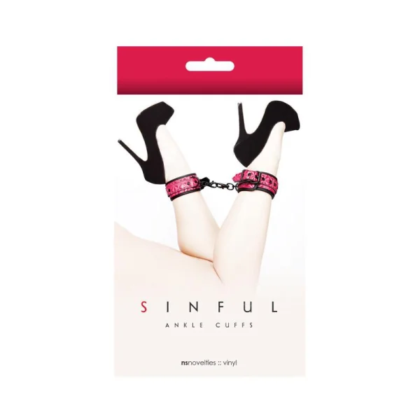 NS Novelties Sinful Pink Ankle Cufs