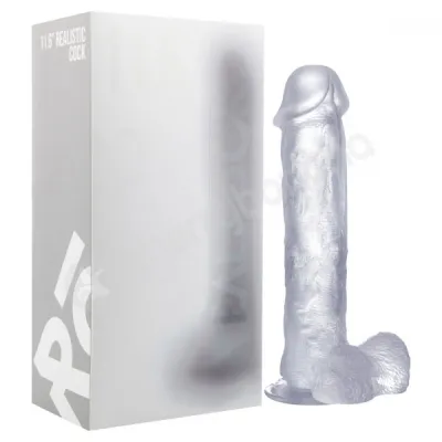 Realrock 11 Clear Realistic Cock With Scrotum