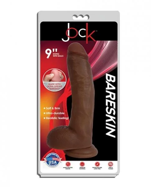 Jock 9 inches Bareskin Dong with Balls Latte Tan — image 4 of 4