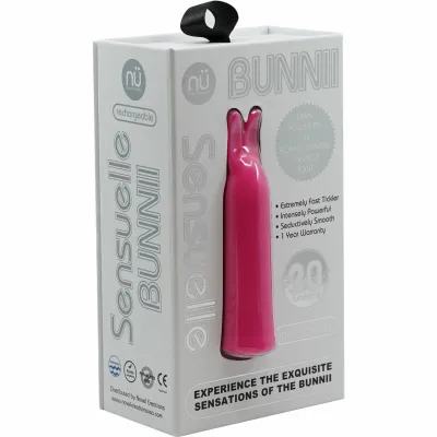 Bunnii 20 Function Rechargeable Silicone Waterproof Vibrator By Nu Sensuelle Pink