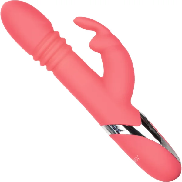 Enchanted Exciter Silicone Rechargeable Thrusting Rotating Dual Stimulation Vibrator by CalExotics