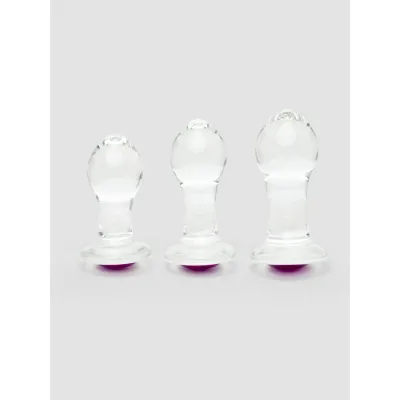Glas Jewelled Glass Butt Plug Set 3 Piece