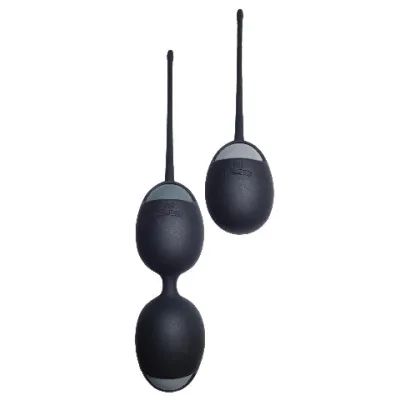 Velvet Plush The Ultimate Kegel Kit Silicone Balls Black