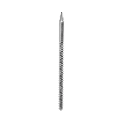 Ouch Urethral Sounding Metal Dilator Ribbed 7 7 Mm