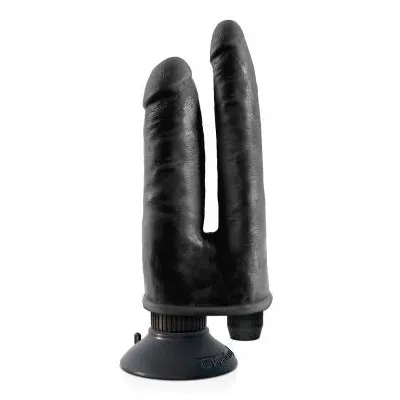 King Cock Double Vibrating Double Penetrator Black