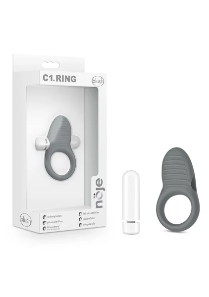 Blush Noje C1 Cock Ring with Rechargeable Vibrating Bullet — image 4 of 9