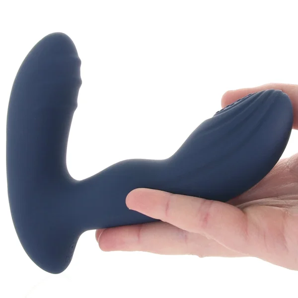 Playboy Pleasure Pleaser Silicone Rechargeable Vibrating Prostate Massager With Remote - Blue