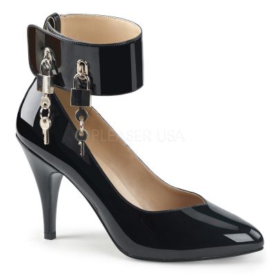 4 inches Heel Wide Band Ankle Strap Pump