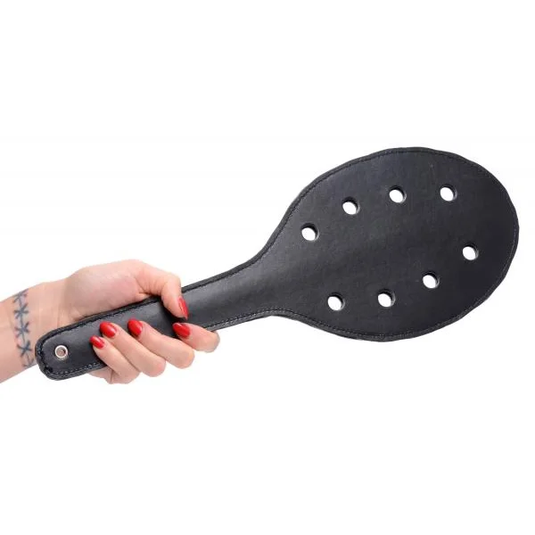 Spanking Rounded Paddle With Holes Black