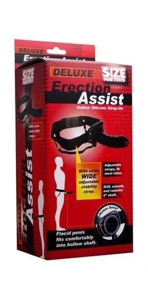 Erection Assist Hollow Strap on - Black